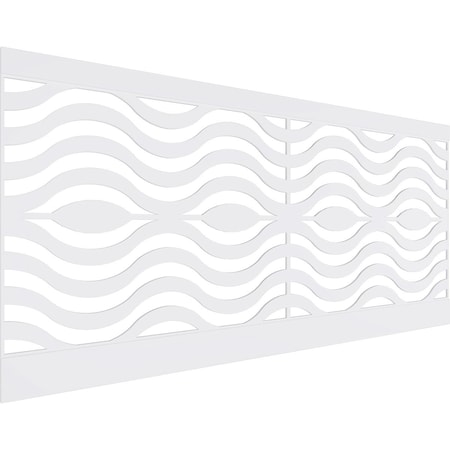 Ekena Millwork 44"H x 94 1/2"W Parker PVC Wainscot Paneling Kit WPK44X94PKR